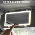 Car Sun Visor Vanity Mirror Led Rechargeable Touch Makeup Mirror Universal
