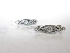 Set Of 2 Extra Tiny Small Silver Metal Barrette Hair Clip For Fine Thin Hair