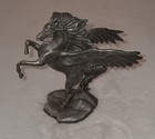Vintage 1985 Hudson 4 5  Pegasus Pewter Statue  Winged Horse Fantasy Figure