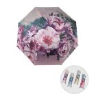 3 Fold With Auto Open Waterproof   Windproof Flower Printed Umbrella For Unisex