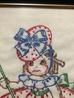 Vtg Needlepoint Embroidery  Little Bo Peep  Nursery Rhyme  Framed  Bn3 Americana