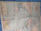 Vintage 1930s Cram s Superior Series World Map Linen Backed Folding Wall Map