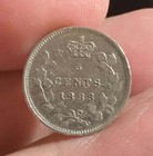 Canada Km2 5 Cent 1888 Silver Queen Victoria