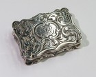 Nathaniel Mills Birmingham Sterling Silver Vinaigrette Box Foliate Scrolls 1851