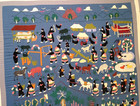 Rare Ooak Hmong Embroidery Story Tapestry 53x36  Cultural Masterpiece 1960s