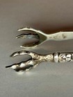Victorian Sterling Silver Claw Saccharine Sugar Tongs  Black Starr   Frost Usa