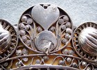 European Silver  unmarked  Hair Comb With Elaborate Filigree