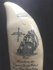 Whale Tooth Scrimshaw Resin Replica   Real Moby Dick  Fine Details Dave Bolling