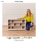 Ecr4kids Mobile Block Storage Cart  Medium  Classroom Furniture  White Wash