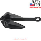 9934b1 Solid Cast Iron 15-pound Navy Boat Anchor With Black Pvc-coated Finish