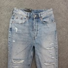 H m Divided Jeans Womens 4 High Waist Distressed Slim Fit Ripped Denim Pants