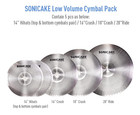 Low Volume Cymbal Pack Quiet Cymbal Set 14 hi-hats 16 crash 18 crash 20 ride 5  