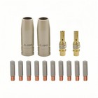 14pcs Mig Welding Nozzle Tips 035  With Non-stick Coating Ceramic Welding Nozzle