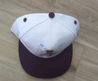 Vintage Monte Carlo Casino Las Vegas Hat White Snap Back Angel Bear Embroidered 