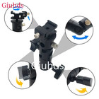 Metal Flash Bracket Light Stand Hot Shoe Mount Umbrella Holder Swivel Hole V9f9