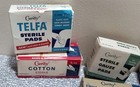 Lot Vtg Curity First Aid Supplies For Display Boxes W  Product Scissors Handbook