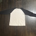 David Bowie Logo Graphic Raglan Long Sleeve Shirt Black white Size M