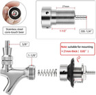 Stainless Steel Draft Beer Faucet Shank With No-leak Design And Accessories