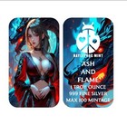 2025 1 Troy Ounce 999 Fine Silver Bar Ash And Flame   Coa Certificate 