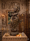 22  Lord Krishna Brass Statue Hindu Deity Flute Player Idol Home Decor 9 Kg