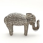 Sterling Silver Lucky Trunk Up Elephant Figurine Tusks Filigree Vintage