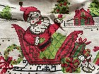 Adorable Vintage Christmas 1950 s Santa Sleigh Delivering Presents Apron