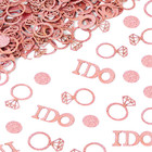Rose Gold Bridal Shower Confetti For Tables Ring I Do Wedding Confetti For Engag