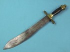 Antique Us 19 Century Civil War Large Fighting Knife Short Sword W  Sheath