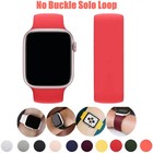 Silicone Solo Loop Watch Strap For Apple Iwatch 10 9 8 7 6 Se 5 4 3 2 1 Ultra 2