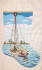 Needlepoint Handpainted Christmas Sailing Stocking Needle Crossings 19 
