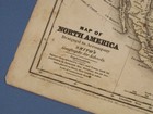 Antique 1839 Hand-colored Map Of North America  Texas As Republic