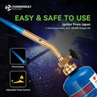 Full Brass Propane Torch Head With Pencil Flame Mini Nozzle Mapp Map Pro Gas Gun