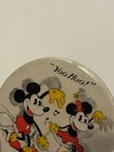 Walter E Disney  Mickey And Minnie Mouse  Yoo Hoo Button  1930  Great Britain