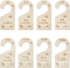 Baby Closet Size Dividers  Double-sided Wood Baby Closet Organizer Hanging Baby