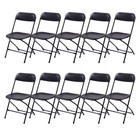 Lot 50 Commercial Steel Frame Plastic Folding Chairs Stackable Picnic Party Home