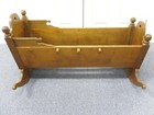 Antique Walnut Baby Cradle  Gorgeous  Authentic