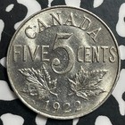 1922 Canada 5 Cents Lot t1592 High Grade  Beautiful 