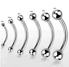 20g 18g 16g 14g 12g 10g Curved Barbell Eyebrow Ring Tongue Snake-eyes Piercing