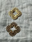 8 England Cross Pattern Vintage Filigree Finding Connector Stampings
