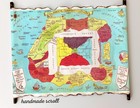 Land Of Oz Map On Handmade Scroll  Wizard Of Oz  The Wicked Map  Fantasybook Map