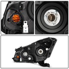 Headlights 2008-2012 Honda Accord Sedan Black Housing Amber Reflector No Bulbs