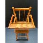 Cass Toys Wooden Doll High Chair  1950s  Original Label  Athol  Mass  18 