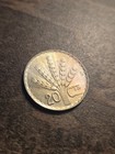1942 Uruguay 20 Centisimos Bu Silver Coin  720- Fluorescent Toning  Beautiful
