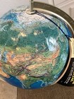 Vintage Rand Mcnally World Portrait Globe Metal Base Raised Topo New W org Box