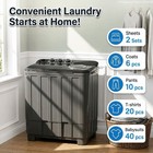 Portable Washing Machine 30lbs Twin Tub Washer Spinner Combo Drain Pump Grey