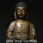 7   Old Tibet Buddhism Bronze Gilt Sakyamuni Shakyamuni Tathagata Buddha Statue