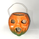 Vintage 4 5    Pulp Paper Mache Choir Boy Halloween Pumpkin Jack-o-lantern Handle