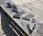Shreddelish Surf Co 5 Fin Travel Set Solid Fiberglass Surfboard Fins Future Base