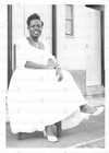 Vintage Photo African American Young Black Woman White Dress Elegant Porch 1950