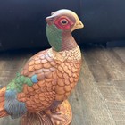 Vintage Arnel s Ceramic Pheasant Figurine Hand Painted Matte Brown Green 9 5in